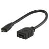 VALUELINE Micro HDMI male to HDMI female Adapter 20cm VLVP 34790 B02